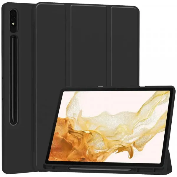 techsuit Husa pentru Samsung Galaxy Tab S8+ / Tab S7+, Techsuit, Flex Trifold, Neagra