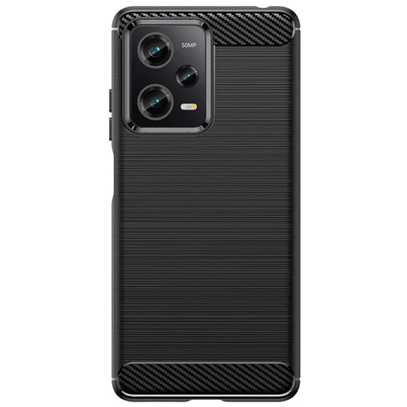 Husa de Protectie pentru Xiaomi Redmi 12 Pro, Flippy, Protectie 360, din TPU cu element de Carbon, Anti Alunecare, 1.8