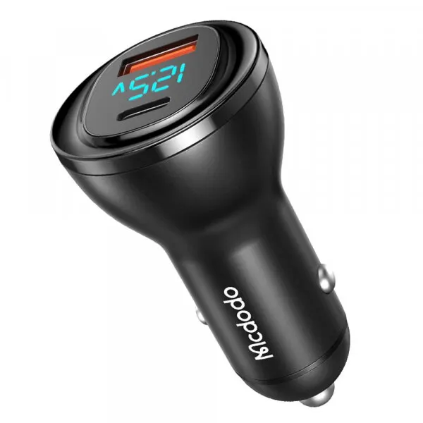 Mcdodo Incarcator Auto McDodo CC-5670 Display, 95W, 5A, 1 x USB-A - 1 x USB-C, Negru