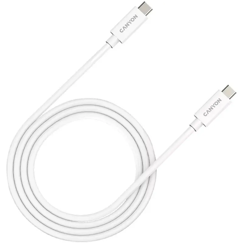Canyon Cablu de date Canyon UC-44, cable, U4-CC-5A1M-E, USB4 TYPE-C to TYPE-C , alb