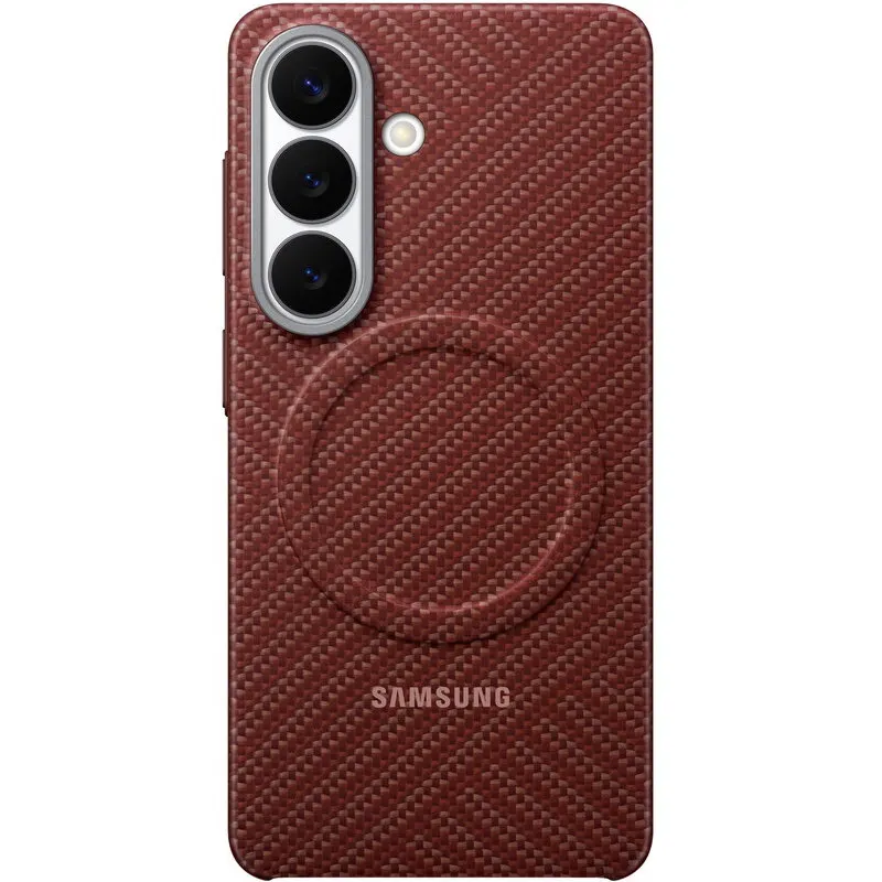 Samsung Husa protectie spate pentru Telefon Galaxy S26 Ultra, Carbon Magnet Case, Rosu Coral