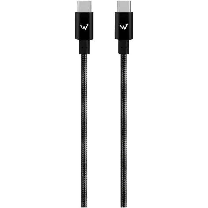 Wonder Cablu Wonder USB-C la USB-C,1m, Negru