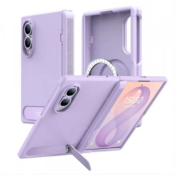 Torras Husa MagSafe pentru Samsung Galaxy Z Fold8 F971, Torras, Ostand L1 Guardian, Mov Deschis