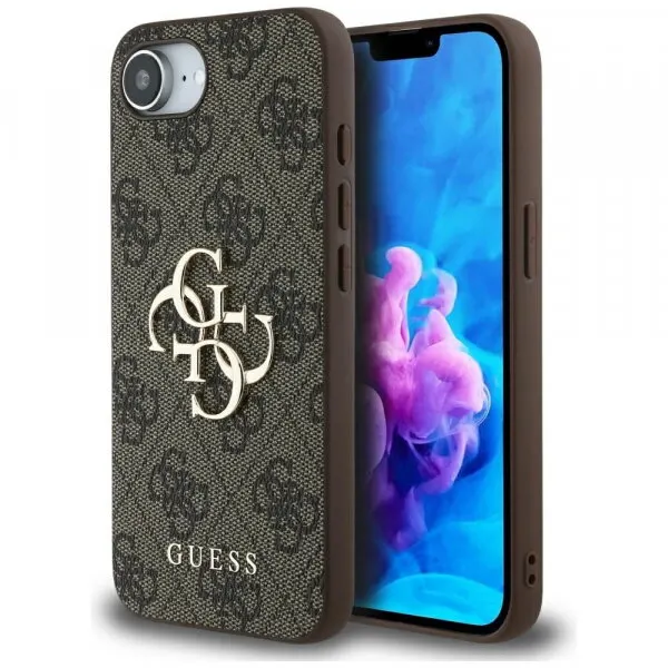 Guess Husa pentru Apple iPhone 17e / 16e, Guess, 4G Big Logo, Maro