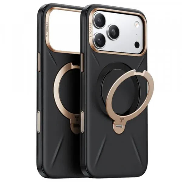 Torras Husa MagSafe pentru Apple iPhone 17 Pro Max, Torras, QPRO Leather, Neagra