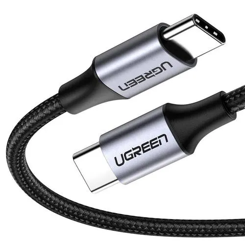 Cablu de Date Ugreen US261, USB-C 2.0 - USB-C 2.0, 3A 1m, Gri