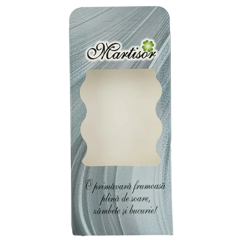 Ambalaje de Carton pentru Martisoare, Flippy, Set 200 Bucati, Cutii Brosa, Model Abstract, Albastru deschis