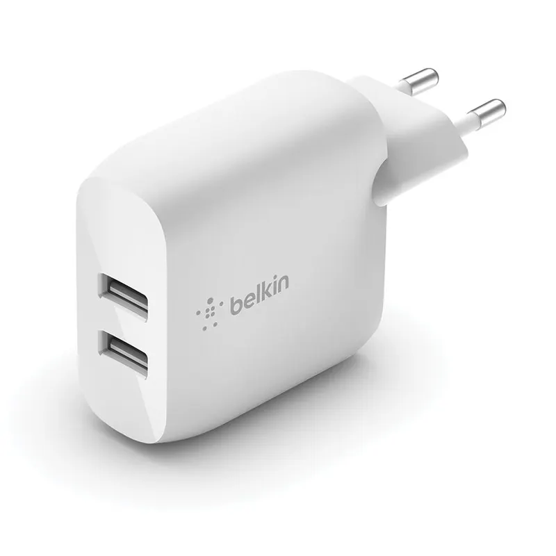 Belkin Belkin BOOST CHARGE 24w 12w X2 USB-A, Dual Wall Charger - White