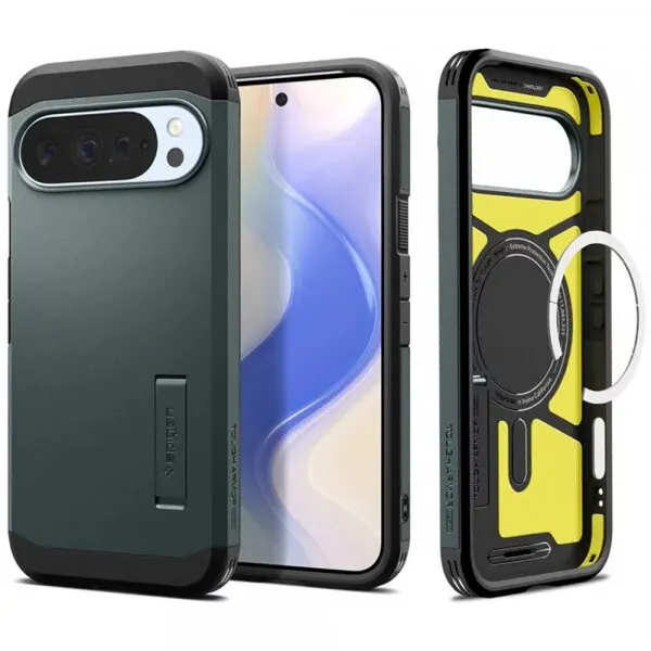 Spigen Husa MagSafe pentru Google Pixel 10 Pro XL, Spigen, Tough Armor, Verde ACS09730