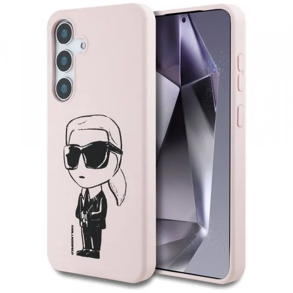Karl Lagerfeld Husa MagSafe pentru Samsung Galaxy S25 S931, Karl Lagerfeld, Silicone Graffiti, Roz