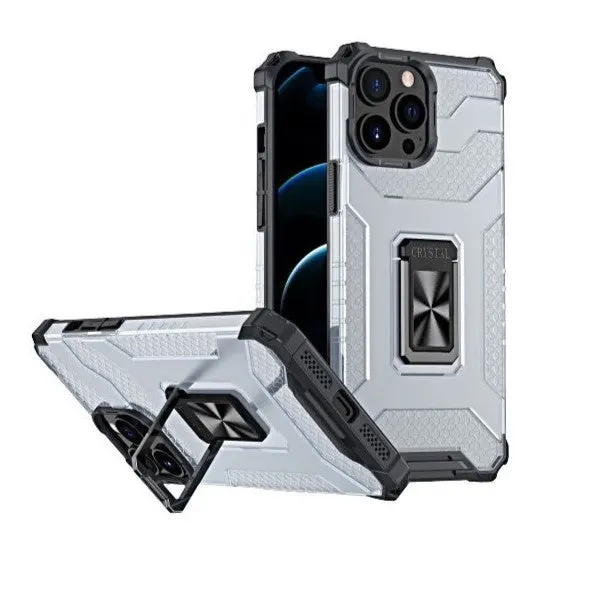 Flippy, Husa de protectie Flippy compatibila cu Apple iPhone 13 Pro Max Acrylic Armor cu suport Neg