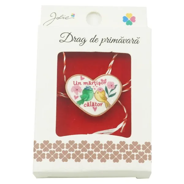 Brosa Mica in Cutie Jolie model Un Martisor Calator