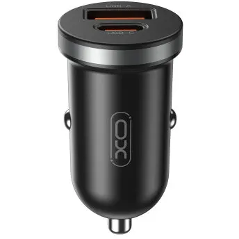 XO Design Incarcator Auto XO Design CC56, 30W, 3A, 1 x USB-A - 1 x USB-C, Negru