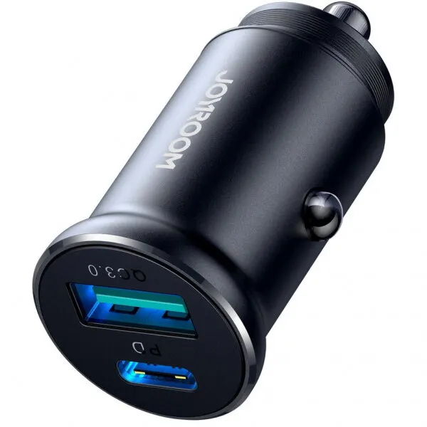JOYROOM Incarcator Auto Joyroom JR-CCN05, 30W, 3A, 1 x USB-A - 1 x USB-C, Negru