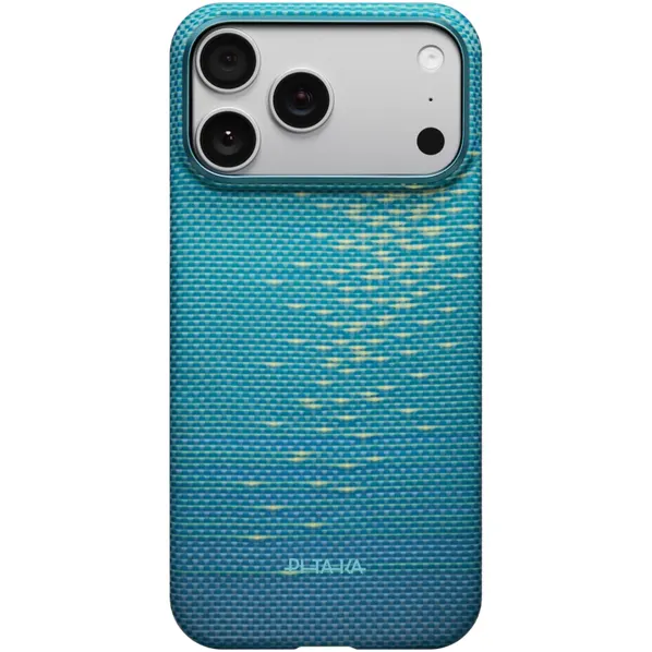 Pitaka Husa Protectie Spate Pitaka KI1708AG pentru Apple iPhone 17 Pro Max Ultra-Slim, Lucid Blue (PitaTap) (Albastru)