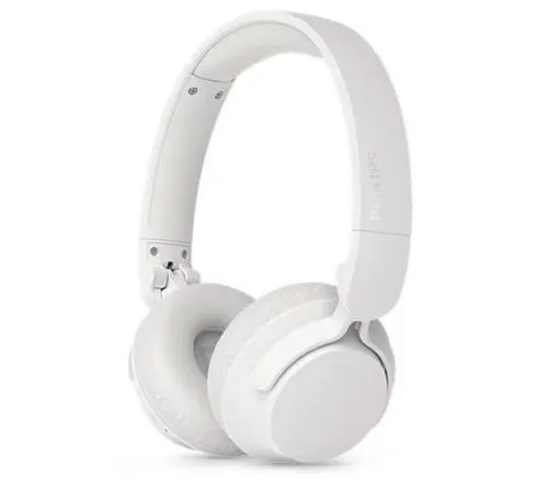 Casti Stereo Wireless Over-Ear Philips TAH4000WT/00, Bluetooth, USB-C, Autonomie 70 ore, Microfon (Alb)