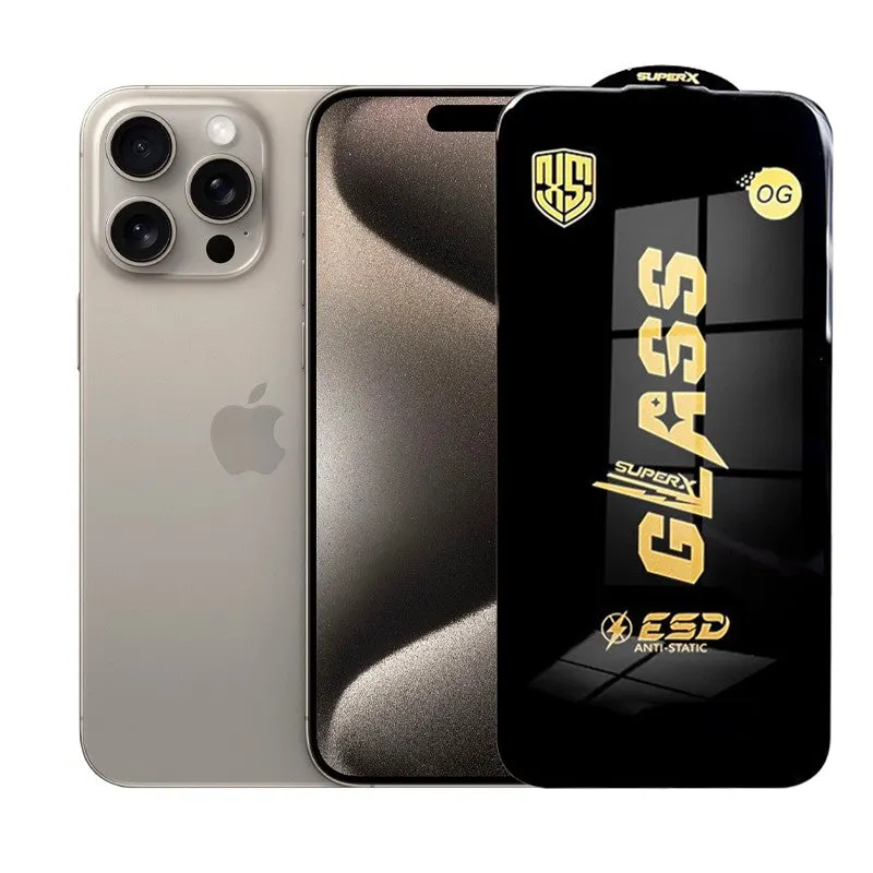 Flippy, Folie de Protectie pentru iPhone 15 Pro Max, Flippy, Sticla Securizata ESD