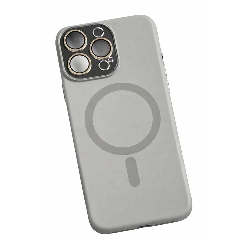 Carcasa Liquid Silicone, Flippy, Compatibila iPhone 17 Pro, Magnetica, Protectie TPU Camera, Gri Titanium
