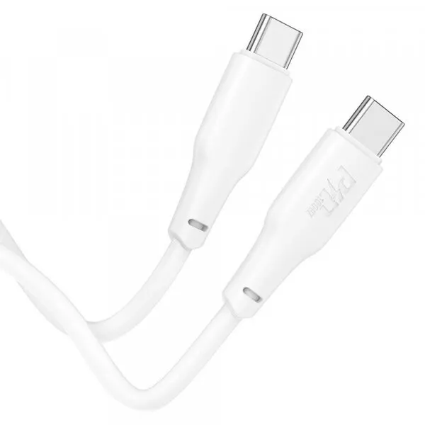 HOCO Cablu Date si Incarcare USB-C - USB-C HOCO X93, 100W, 2m, Alb