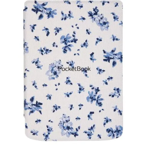 Pocketbook Husa Pocketbook 629-634 Shell H-S-634-F-WW, Flower print, Alb-Albastru