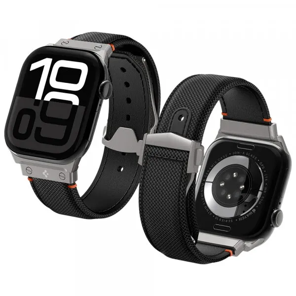 Spigen Curea Spigen Classic Fit pentru Apple Watch 49mm / 46mm / 45mm / 44mm / 42mm Series, Neagra AMP09304