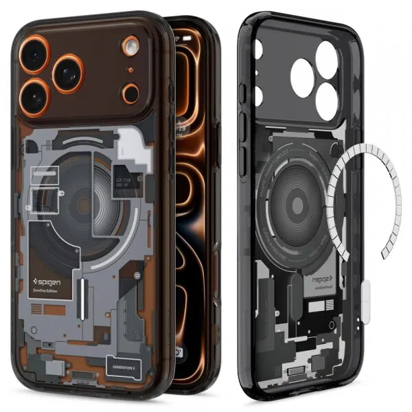 Spigen Husa MagSafe pentru Apple iPhone 17 Pro Max, Spigen, Ultra Hybrid Zero One, Neagra ACS10289