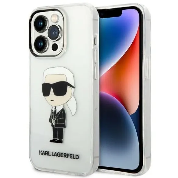 Karl Lagerfeld Husa pentru Apple iPhone 14 Pro, Karl Lagerfeld, IML Ikonik NFT, Transparenta