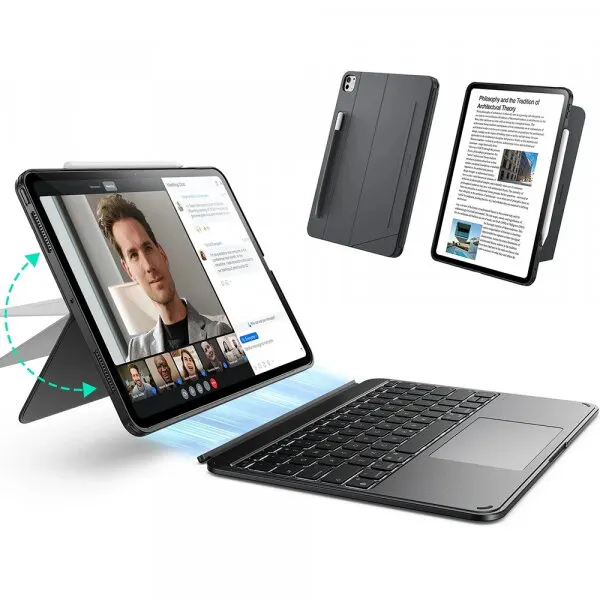 ESR Husa cu Tastatura pentru Apple iPad Pro 13 (2024), ESR, Shift, Gri