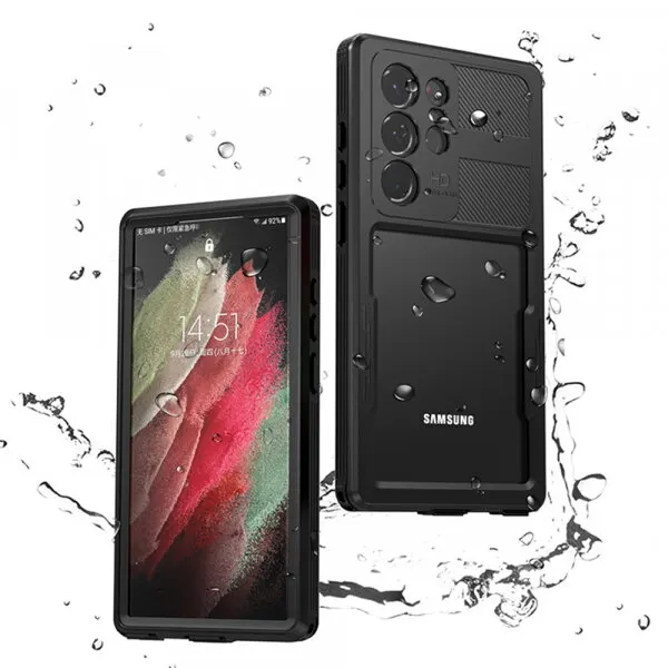 ShellBox Husa Waterproof pentru Samsung Galaxy S23 Ultra S918, ShellBox, Neagra