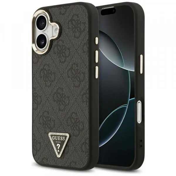 Guess Husa MagSafe pentru Apple iPhone 17, Guess, 4G Triangle Diamond Logo, Neagra