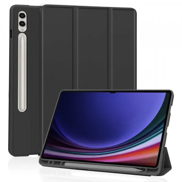 techsuit Husa pentru Samsung Galaxy Tab S10 Ultra / Tab S9 Ultra, Techsuit, Flex Trifold, Neagra