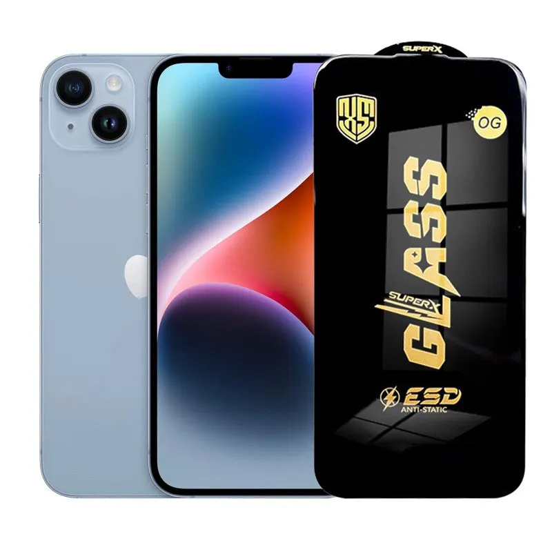 Flippy, Folie de Protectie pentru iPhone 14 Plus, Flippy, Sticla Securizata ESD, Margini Negre
