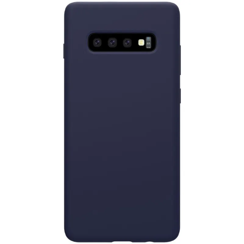 Samsung, Husa protectie compatibila cu Samsung S10 Plus Liquid Silicone Case Albastru inchis