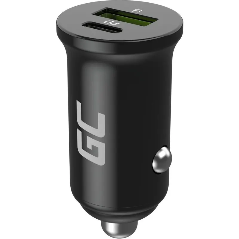 Green Cell Incarcator Auto Green Cell PowerRide Nano, 38W, USB-C, USB-A, PD 3.0, Negru