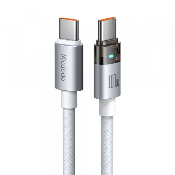 Mcdodo Cablu Date si Incarcare USB-C - USB-C McDodo CA-5582, 100W, 1.2m, Alb