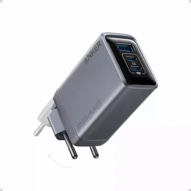 Anker Incarcator retea Anker Prime GaN PPS, 100W, 2x USB-C, 1x USB-A, Gri