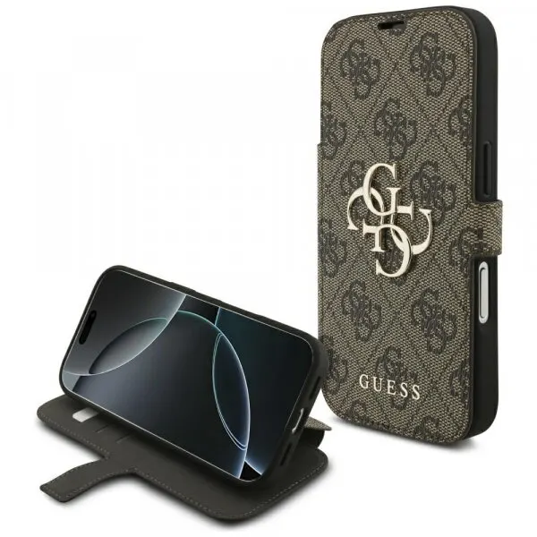 Guess Husa pentru Apple iPhone 18 Pro / 17 Pro, Guess, 4G Metal Logo, Maro