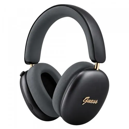 Casti Stereo Wireless Guess Metal Script Logo, Bluetooth, A2DP, Negru