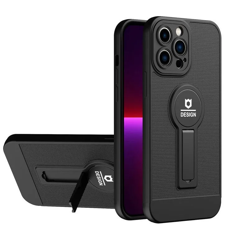 Flippy, Husa Armor Design cu Stand pentru Apple iPhone 14 Plus (6.7) Negru, Suport Auto Magnetic