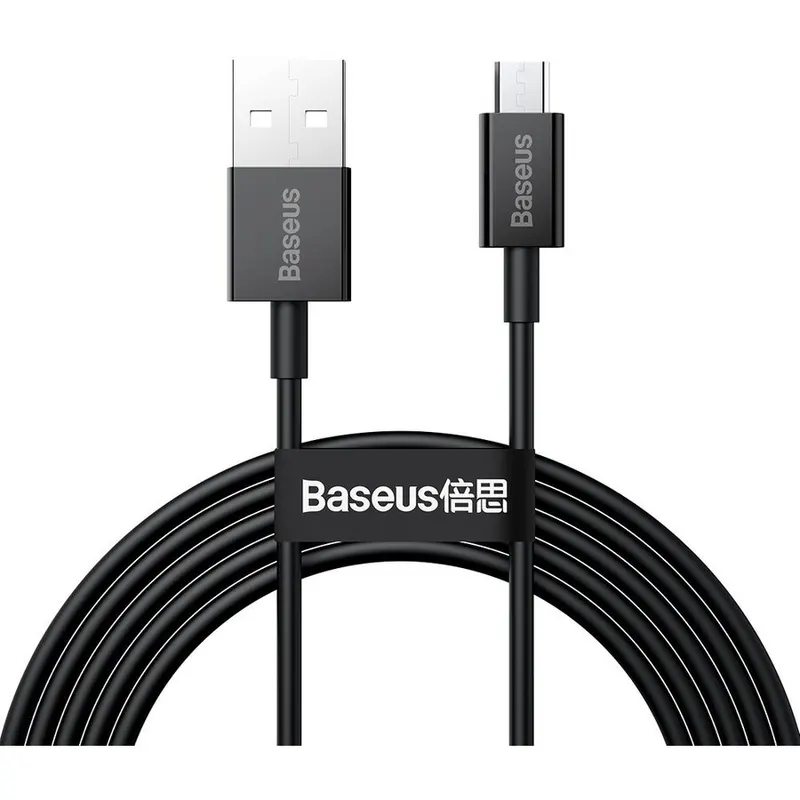 BASEUS CABLU alimentare si date Baseus Superior, Fast Charging Data Cable pt. smartphone, USB la Micro-USB 2A, 2m, negru