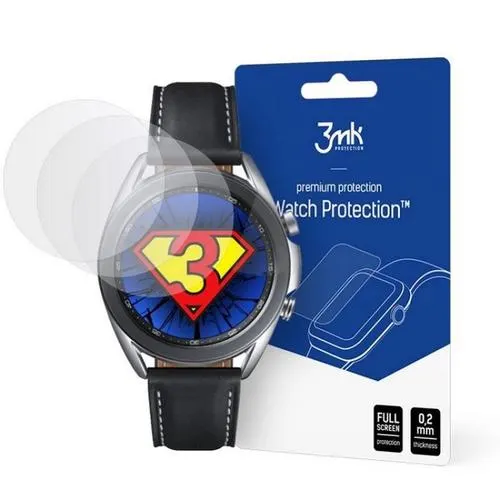 Set 3 Folii Protectie 3MK FlexibleGlass, pentru Samsung Galaxy Watch 3 45mm, 7H, 0.3 mm