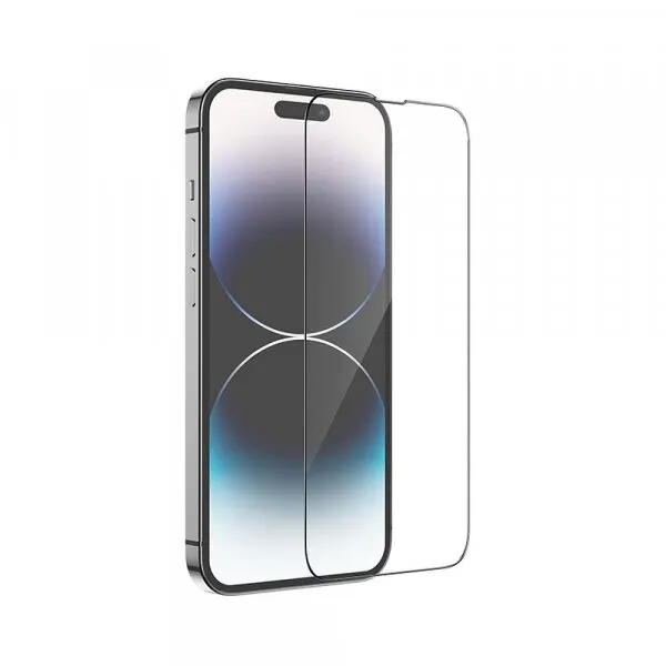 HOCO Folie de protectie Ecran HOCO pentru Apple iPhone 14 Pro Max, Sticla Securizata, Full Glue, Set 10 bucati, Neagra