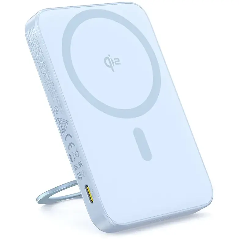 BASEUS Baterie externa Baseus PicoGo Qi2 Magnetic 5000mAh, 20W, cu cablu USB-C 30cm inclus, Albastru