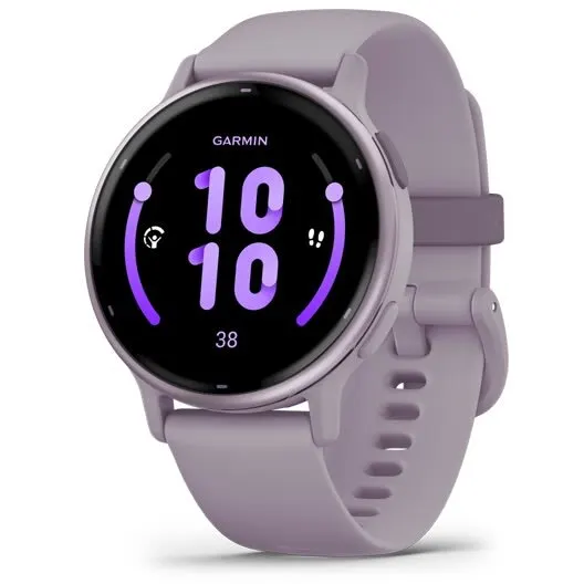 GARMIN Ceas smartwach Garmin vívoactive 5, display AMOLED, memorie 8GB, autonomie pana la 14 zile, rezistanta la apa, Rama metalica din aluminiu orchid cu carcasa orchid Case, bratara din silicon
