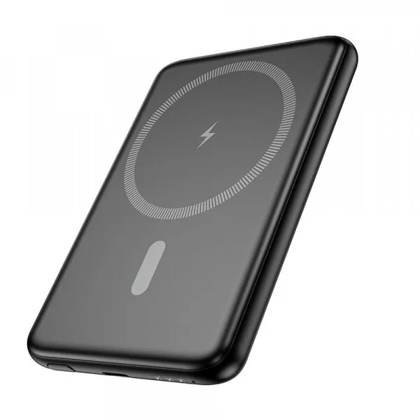 HOCO Baterie Externa Wireless Hoco J140A, 5000mAh, 20W, PD + FQI, 1 x QI - 1 x USB-C, Neagra