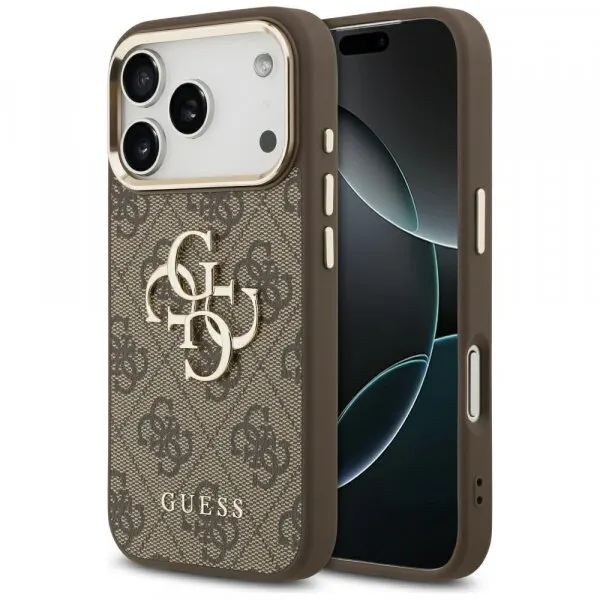 Guess Husa pentru Apple iPhone 18 Pro / 17 Pro, Guess, 4G Big Classic Logo, Maro