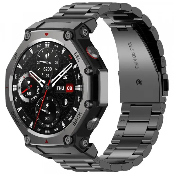 techsuit Curea Techsuit W010 pentru Amazfit T-Rex 3, Neagra