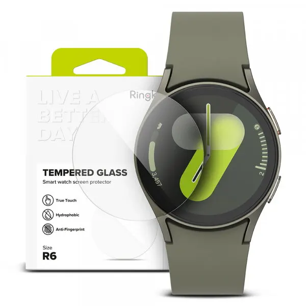 Ringke Folie Protectie Ringke R6 pentru Samsung Galaxy Watch7 44mm, Set 4 bucati, Sticla Securizata