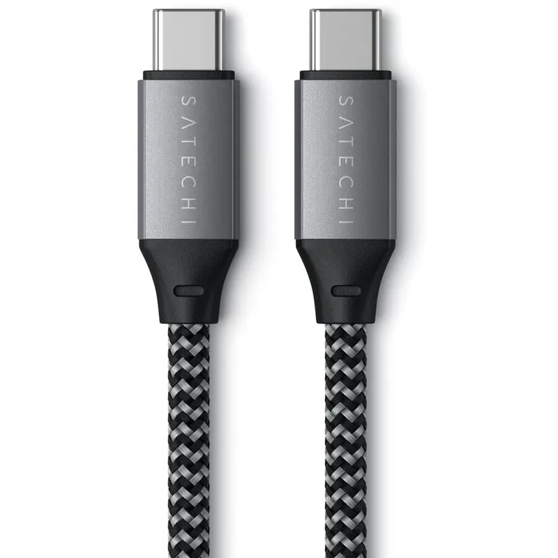 Satechi Cablu de incarcare si date Satechi USB-C la USB-C, 25 cm, gri spatial