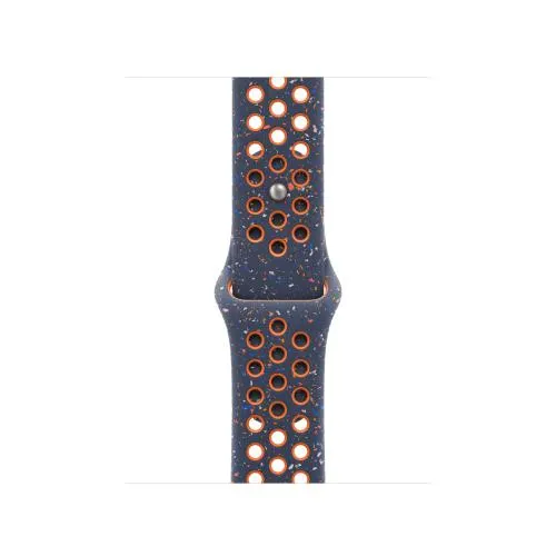 Curea Smartwatch Apple MC2F4ZM/A pentru Watch 40mm, Nike Sport Band, M/L (Albastru/Portocaliu)